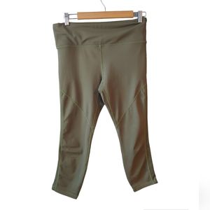 VIE Active Army Green Leggings with Mesh Panels Size Large